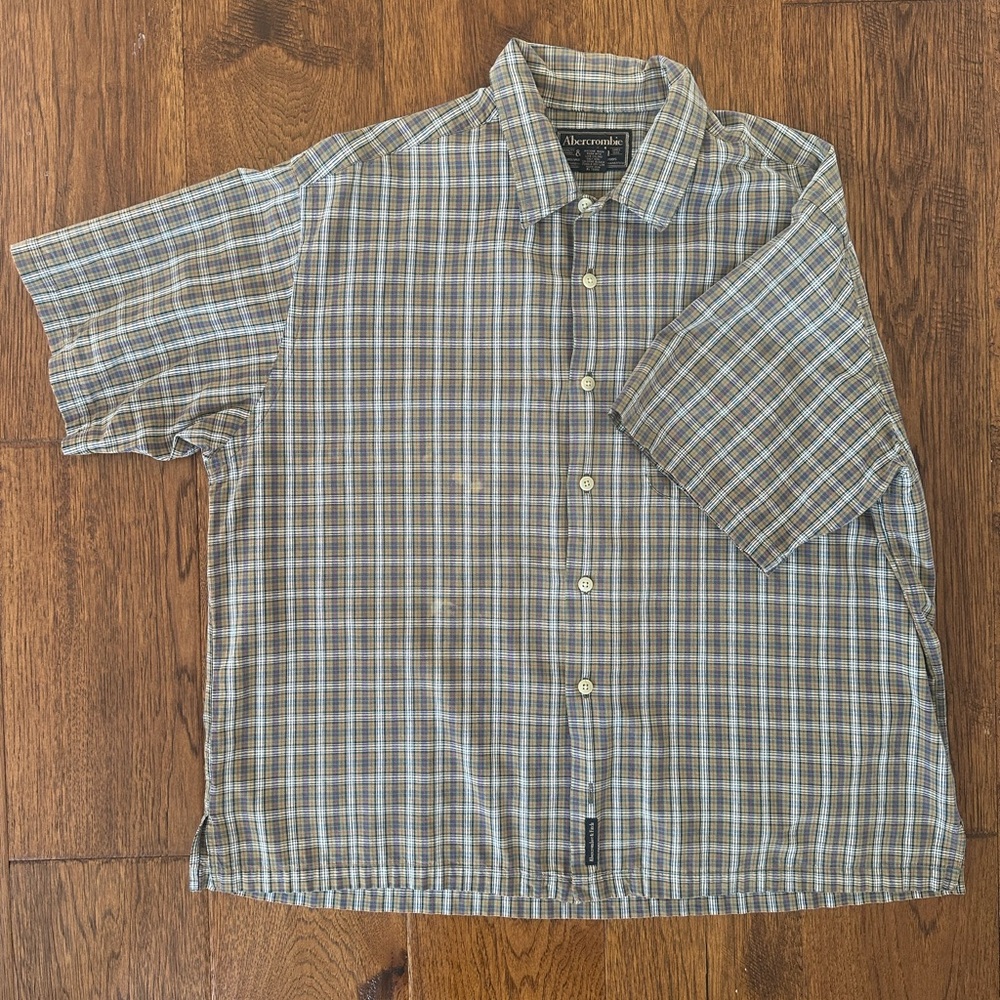 Vintage Abercrombie & Fitch Brown Plaid Button Down Shirt
